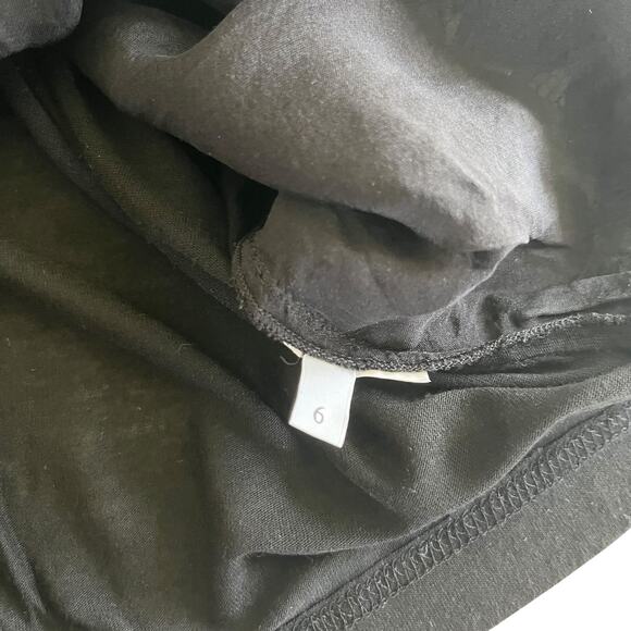 Valentino Black Beaded Square Neck Sheer Short Sleeve Top Size 6 - Picture 11 of 13